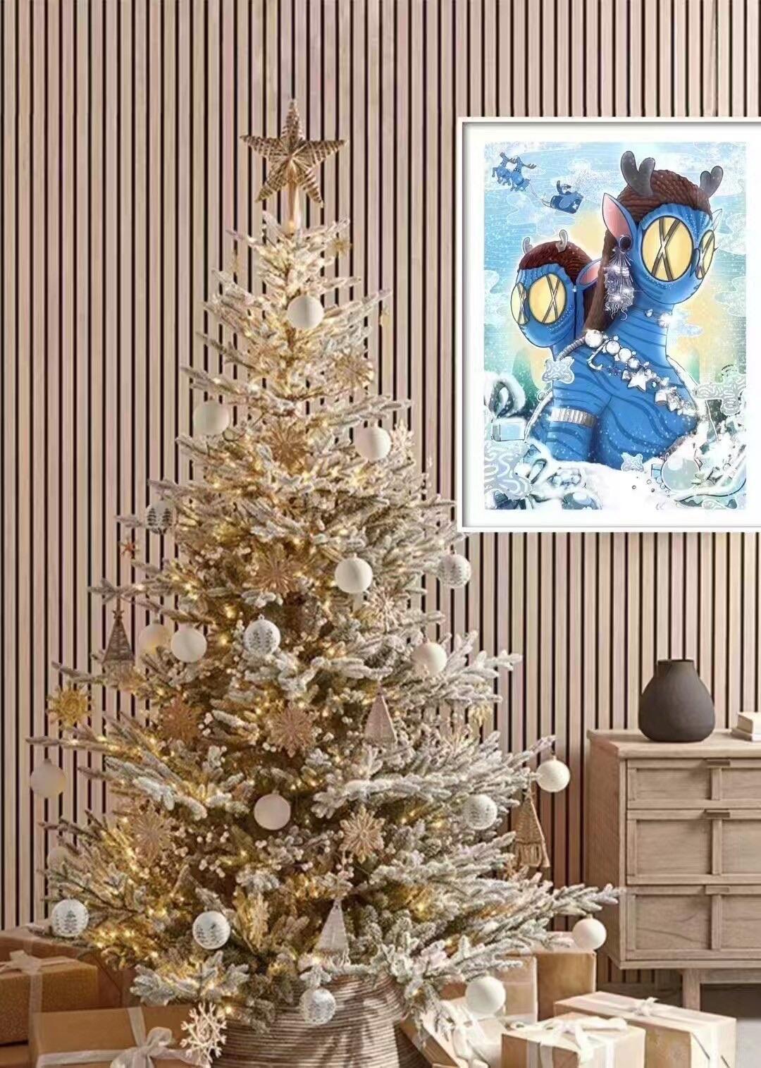 零元拍：OWSON 歪歪亲笔签名 作品装饰画《水之道》，已做装裱 合金相框尺寸65/50CM。因展品出展，镜框或亚克力可能有轻微划痕或裂纹，介意勿拍