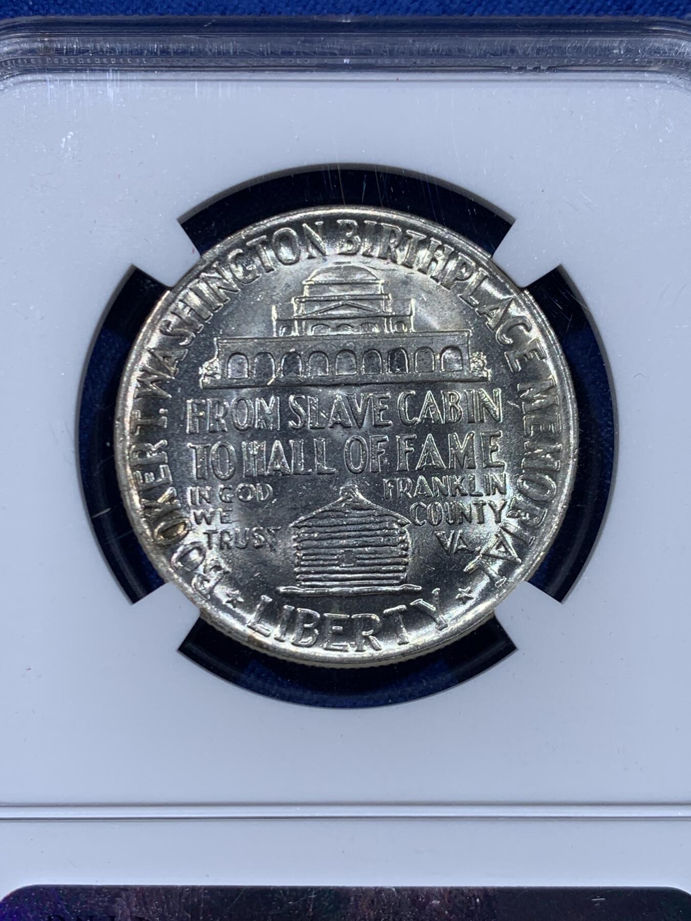 《竞宝斋》第450场 周日，周一，周二  3场连拍 （全场包邮，欢迎送拍） NGC MS63 美国1946年50美分纪念币 值得入手把玩