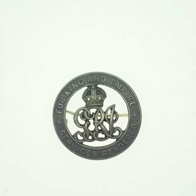 勋章奖章交易所2025年12月28拍卖 - 英国一战除役证章，银质，编号116589