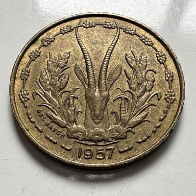 🌹外币初藏🌹🐯2025年第144场  每周二四六晚8️⃣点 接代拍 - 法属西非-多哥1957年10法郎铝青铜币