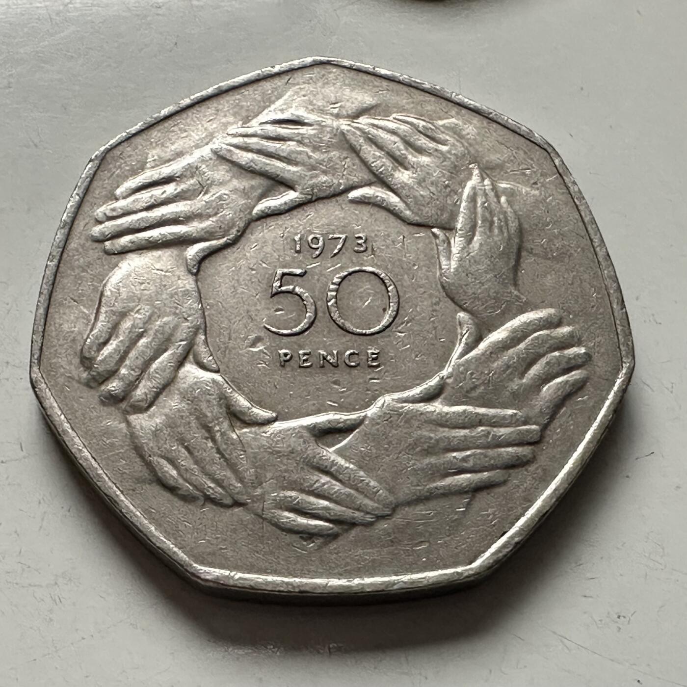 🌹外币初藏🌹🐯2025年第144场  每周二四六晚8️⃣点 接代拍 英国1973年50便士 b