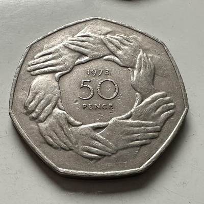 🌹外币初藏🌹🐯2025年第144场  每周二四六晚8️⃣点 接代拍 - 英国1973年50便士 b