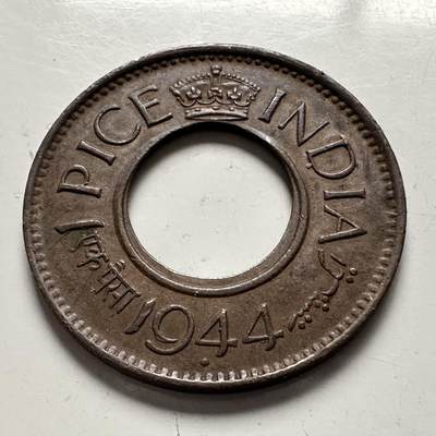 🌹外币初藏🌹🐯2025年第144场  每周二四六晚8️⃣点 接代拍 - 印度1944年1派沙铜币