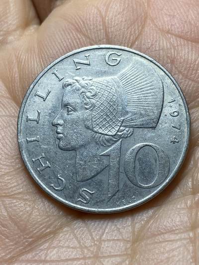 2025年第一百四十五场(总第一百七十一场）高品质英国一线回流散币年末特拍场第二场(免佣金) - 奥地利🇦🇹1974年10先令(共和国时期第二版，首发年)