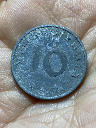 2025年第一百四十二场(总第一百六十八场）高品质英国一线回流散币年末特拍场第二场(免佣金) 德意志第三帝国1943年10芬妮(A标柏林造)