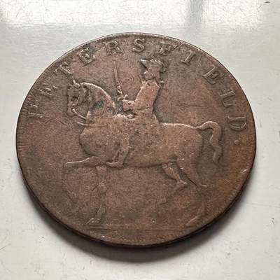 🌹外币初藏🌹🐯2025年第144场  每周二四六晚8️⃣点 接代拍 - 1793年英国汉普郡彼得斯菲尔德半便士贸易代币