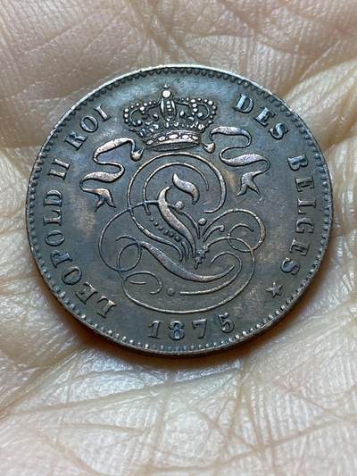 2025年第一百四十二场(总第一百六十八场）高品质英国一线回流散币年末特拍场第二场(免佣金) 少见好品–比利时🇧🇪1875年2分(利奥波德二世第一版，法语版)