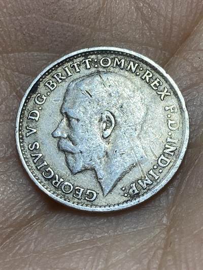 2025年第一百四十二场(总第一百六十八场）高品质英国一线回流散币年末特拍场第二场(免佣金) 英国🇬🇧1918年3便士银币(乔治五世第一版，925高银)