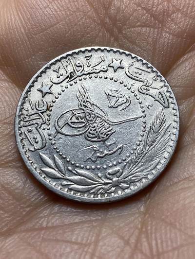 2025年第一百四十二场(总第一百六十八场）高品质英国一线回流散币年末特拍场第二场(免佣金) 奥斯曼帝国1911年20帕拉(伊斯兰历1327//3，穆罕默德五世第一版)