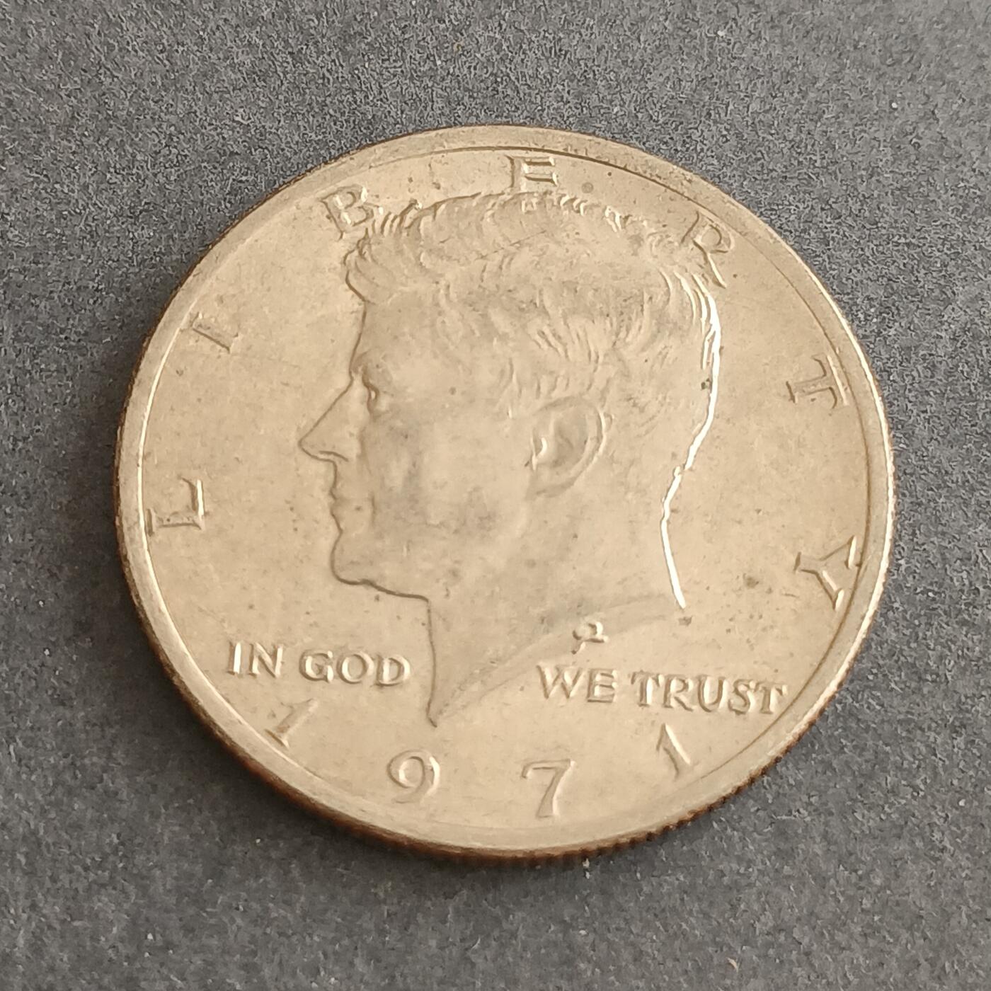 【游宝包邮场】蛇年第101期 世界各国纪念币 美国-1/2美元 1971年