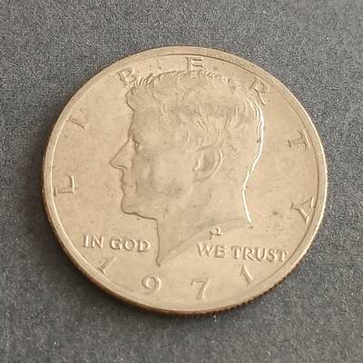 【游宝包邮场】蛇年第101期 世界各国纪念币 - 美国-1/2美元 1971年