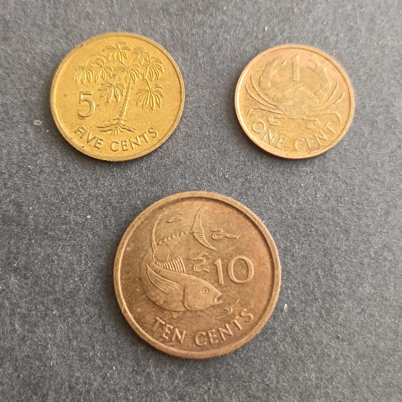 【游宝包邮场】蛇年第101期 世界各国纪念币 塞舌尔 3枚