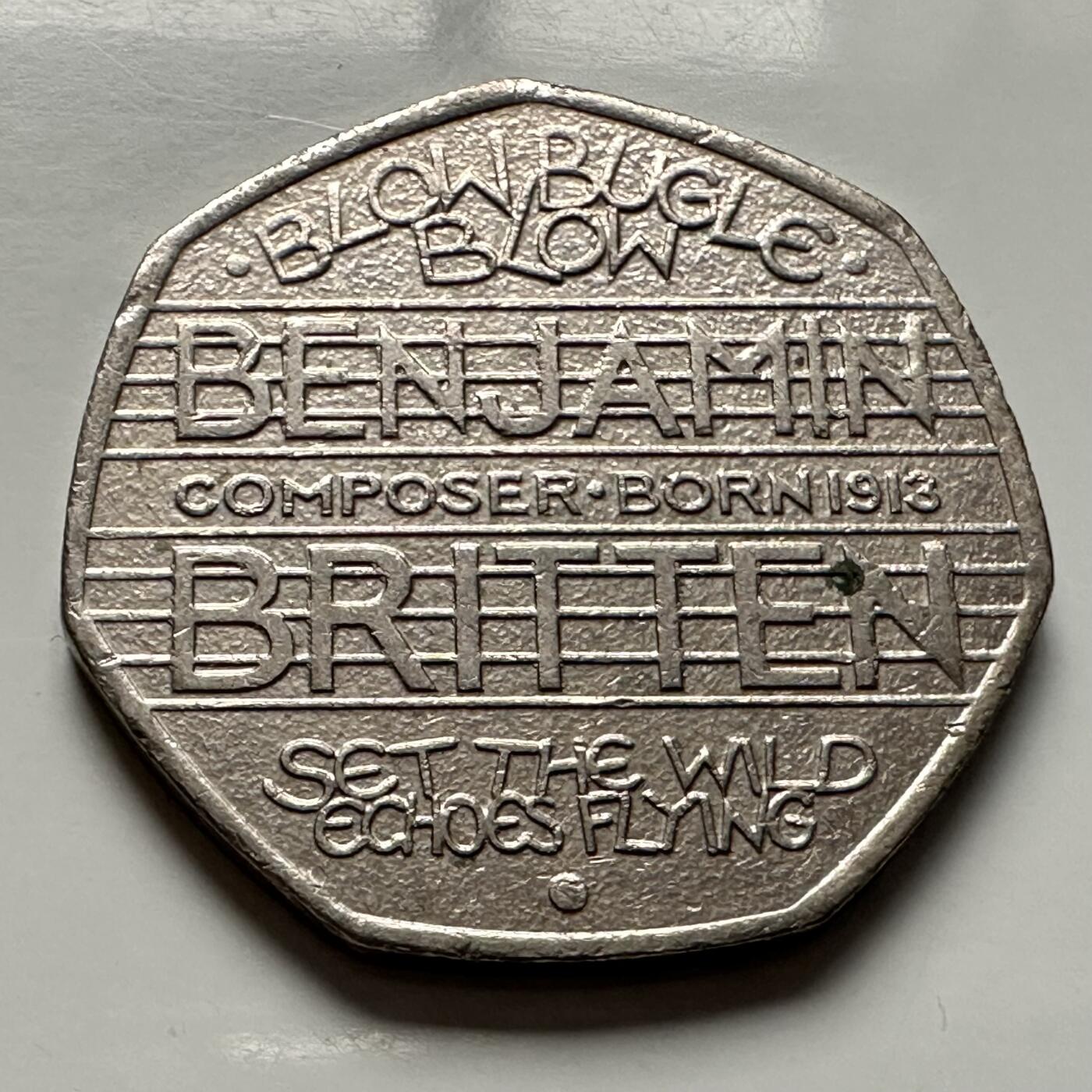 🌹外币初藏🌹🐯2025年第144场  每周二四六晚8️⃣点 接代拍 英国2013年50便士 纪念币