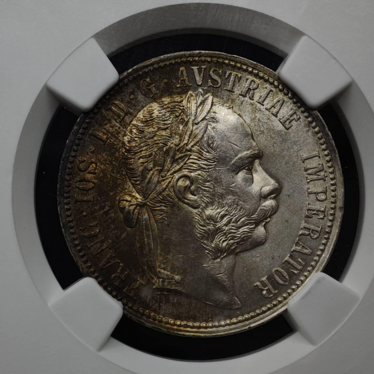 【淘币小摊】实时拍第八百三十六拍   银币套币场   满百包邮可预留二周 每周一统一发货   奥地利1885年福林银币 NGC UNCD