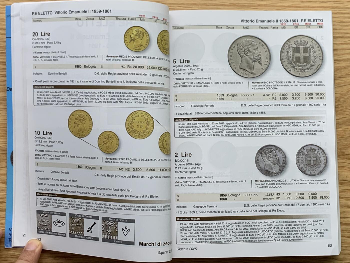 《竞宝斋》第450场 周日，周一，周二  3场连拍 （全场包邮，欢迎送拍） GIGANTE2025意大利钱币目录 最新2025版 厚达700多页