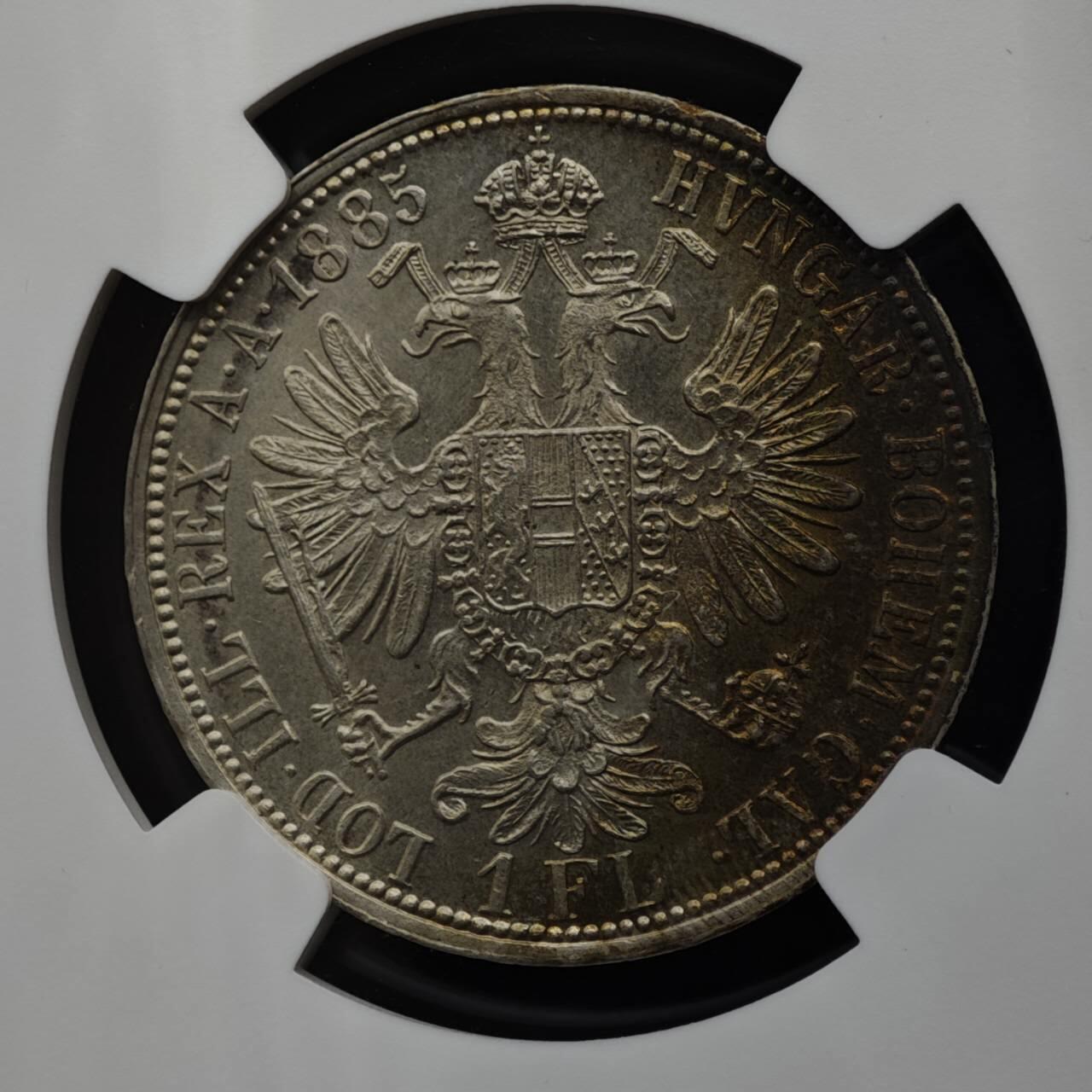 【淘币小摊】实时拍第八百三十六拍   银币套币场   满百包邮可预留二周 每周一统一发货   奥地利1885年福林银币 NGC UNCD