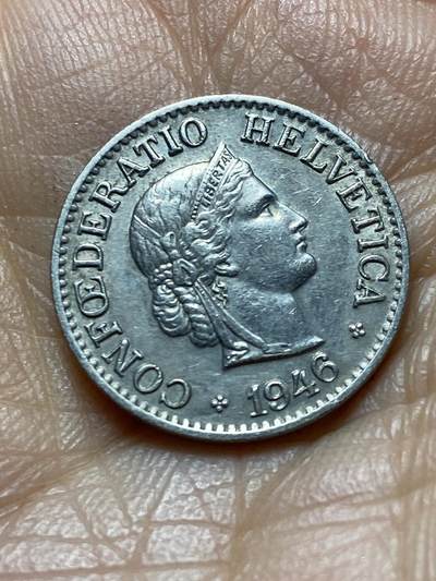 2025年第一百四十五场(总第一百七十一场）高品质英国一线回流散币年末特拍场第二场(免佣金) - 稀少早期年份–瑞士🇨🇭1946年10拉彭(第二版，B标伯尔尼造)