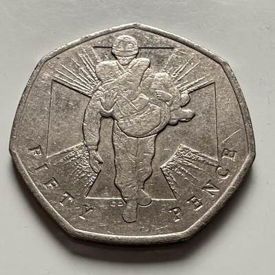 🌹外币初藏🌹🐯2025年第144场  每周二四六晚8️⃣点 接代拍 - 英国2006年50便士 纪念币 a