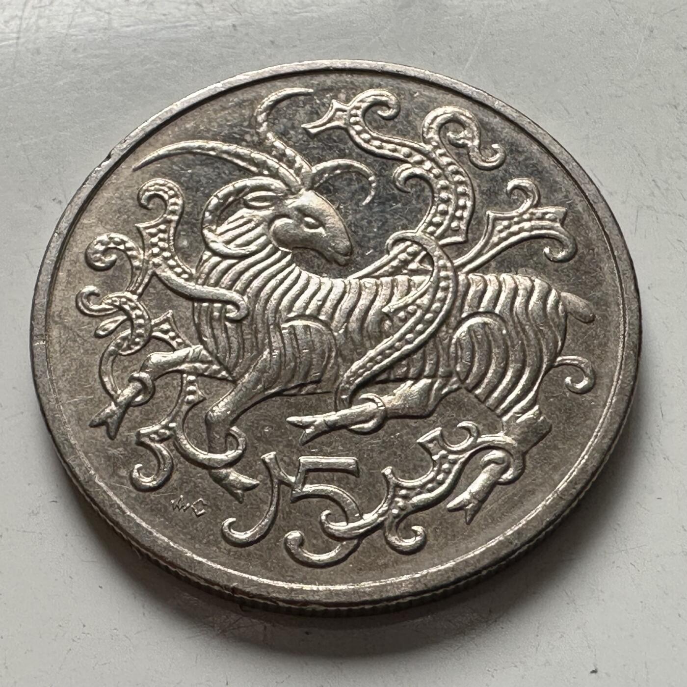 🌹外币初藏🌹🐯2025年第144场  每周二四六晚8️⃣点 接代拍 马恩岛1980年五便士