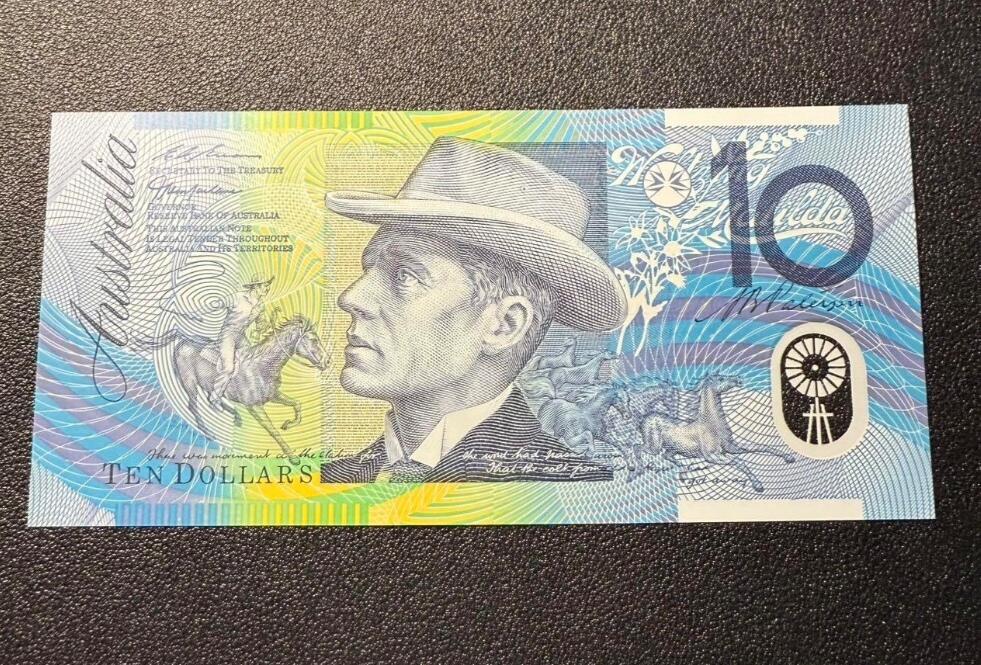 澳大利亚 稀少早期年份1998年 10元 塑料钞 全新UNC