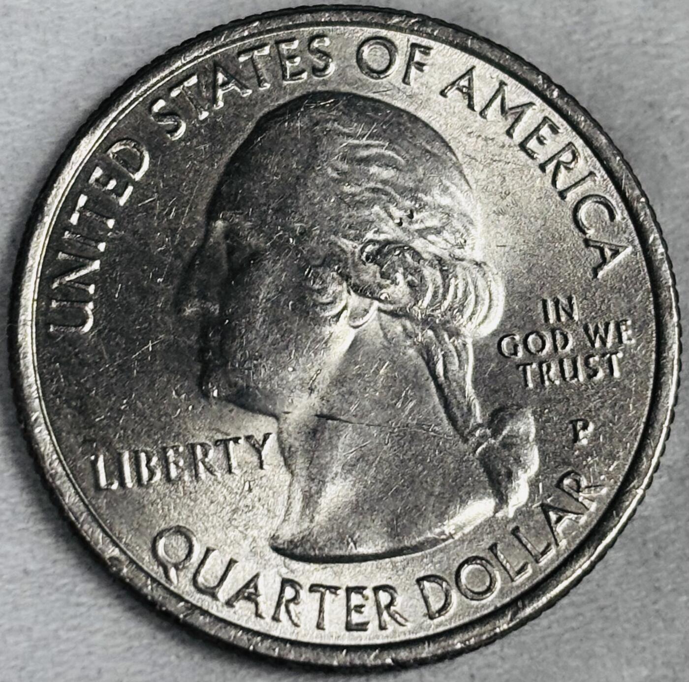 文馨钱币收藏第 286 场，圣诞节专场【 长期接收代拍品低至 0 佣金】 美国国家公园纪念币 2013年25美分白山公园P版