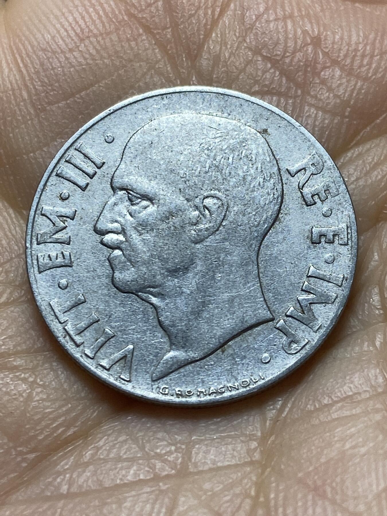 2025年第一百四十五场(总第一百七十一场）高品质英国一线回流散币年末特拍场第二场(免佣金) 意大利王国1941年20分(1941 R Yr XIX，维托里奥·埃马努埃莱三世第四套，有磁版)