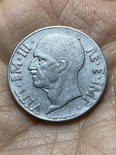 2025年第一百四十二场(总第一百六十八场）高品质英国一线回流散币年末特拍场第二场(免佣金) 意大利王国1941年20分(1941 R Yr XIX，维托里奥·埃马努埃莱三世第四套，有磁版)