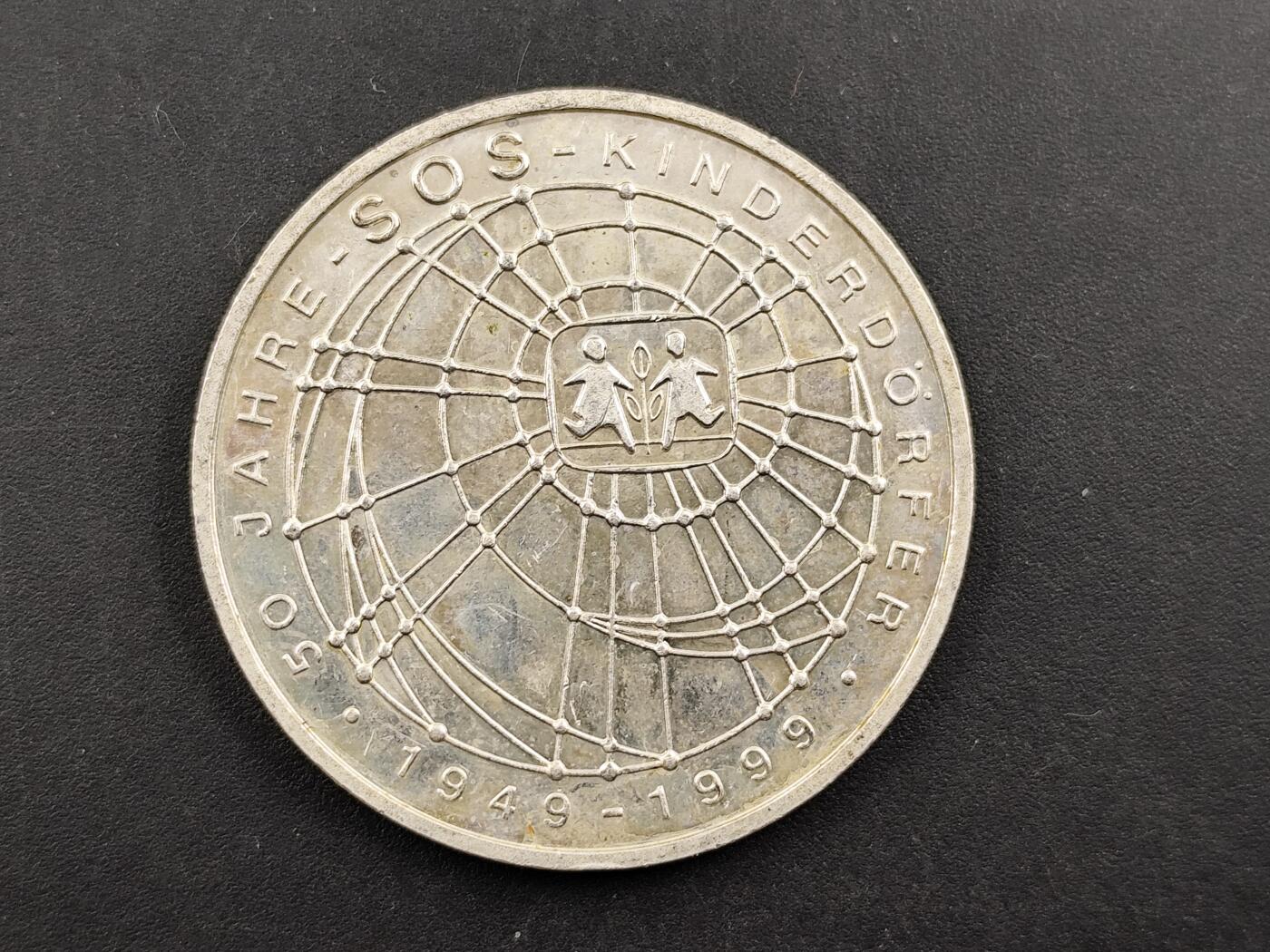 12月20日徽章钱币专场 1999年德国S0S儿童救援银币