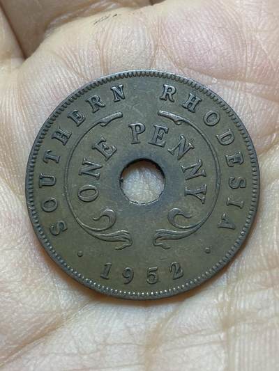 2025年第一百四十四场(总第一百七十场）品种丰富英国一线回流散币年末特拍场第一场(免佣金) - 英属南罗得西亚1952年1便士(乔治六世逝世年，第三版关门年)