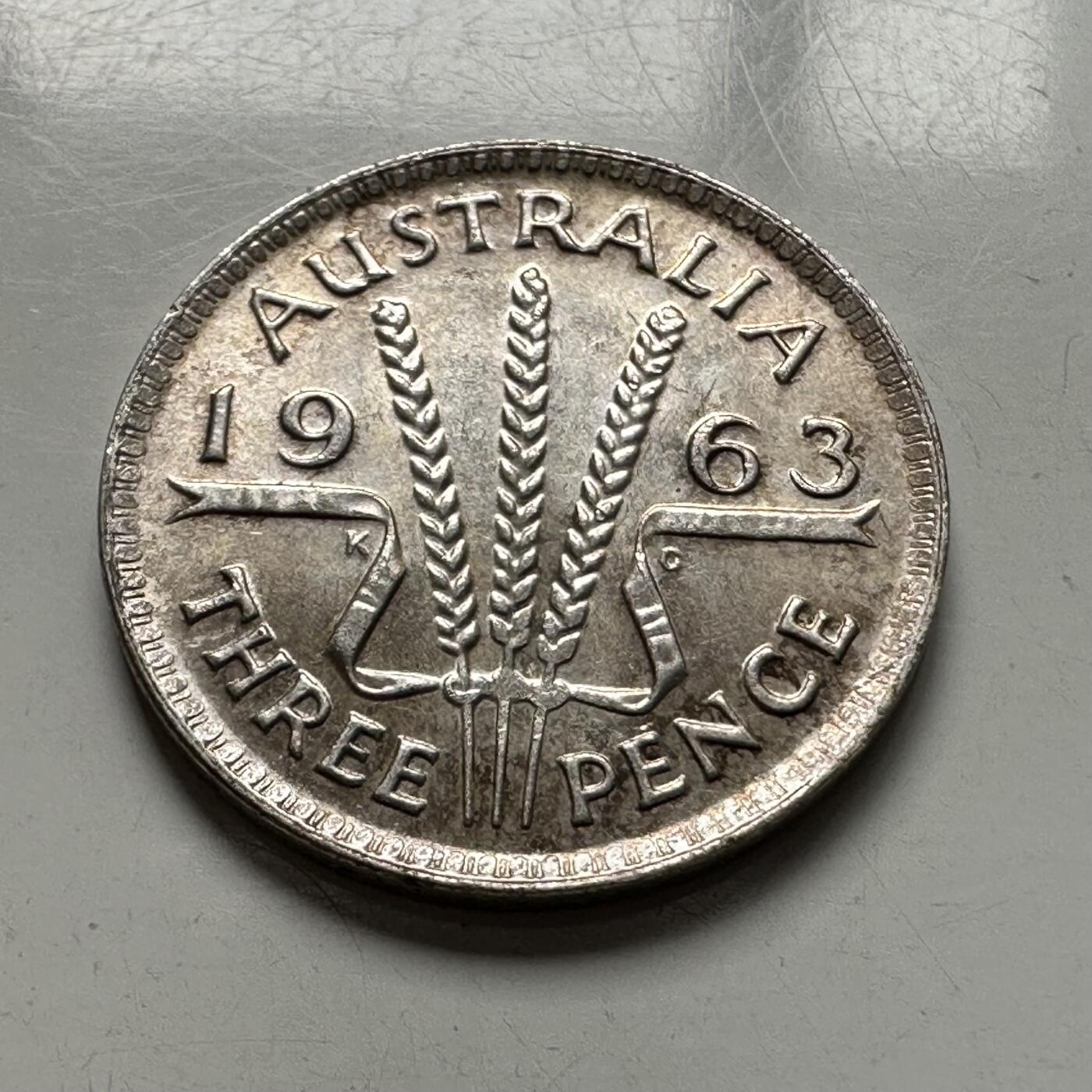 🌹外币初藏🌹🐯2025年第144场  每周二四六晚8️⃣点 接代拍 澳大利亚1963年三便士银币