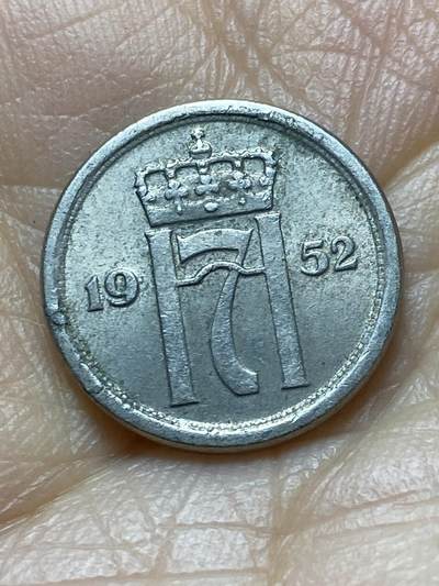 2025年第一百四十五场(总第一百七十一场）高品质英国一线回流散币年末特拍场第二场(免佣金) - 挪威🇳🇴1952年25欧尔(哈康七世第七版首发年)