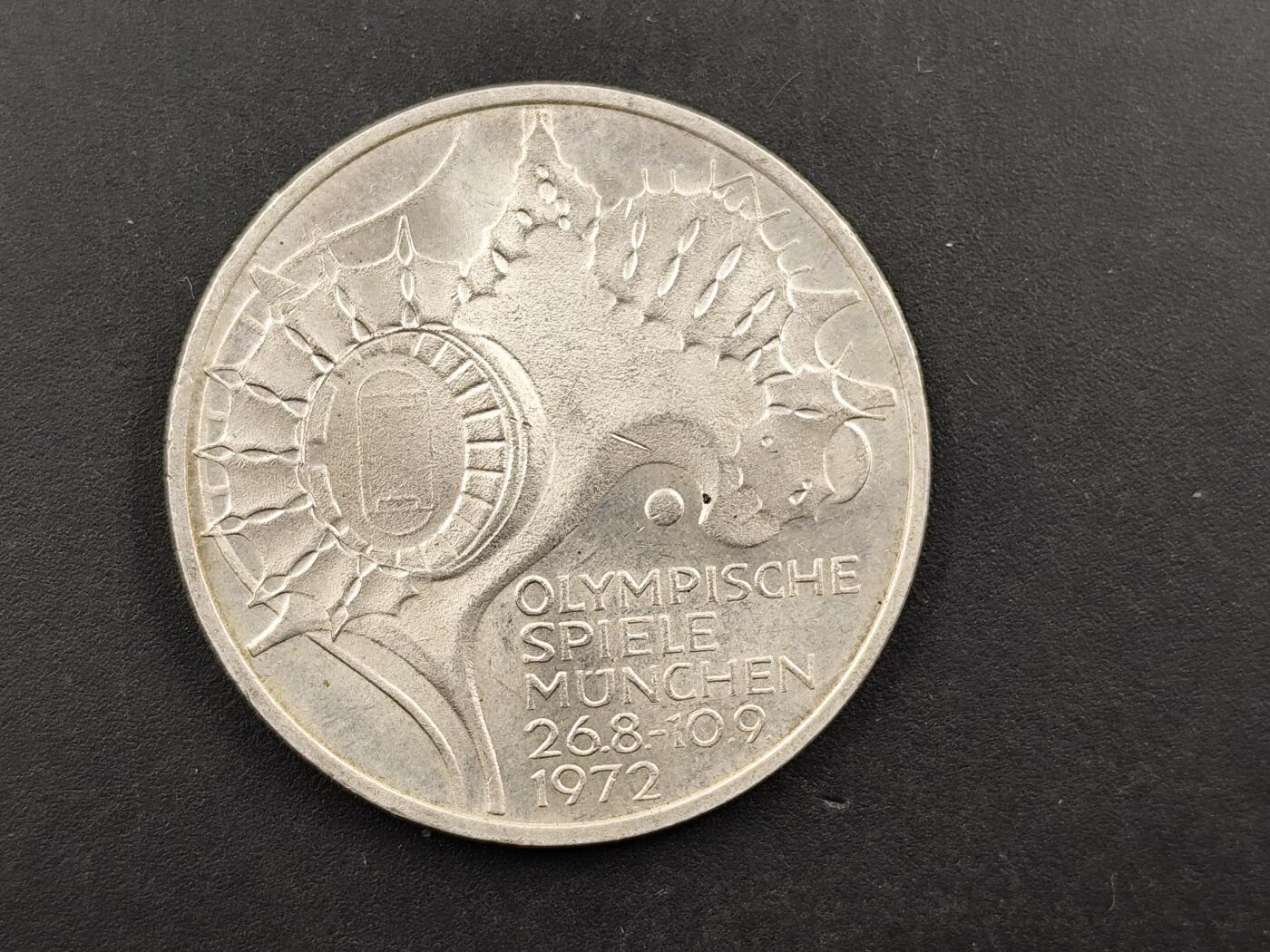 12月20日徽章钱币专场 德国1972年慕尼黑10马克银币