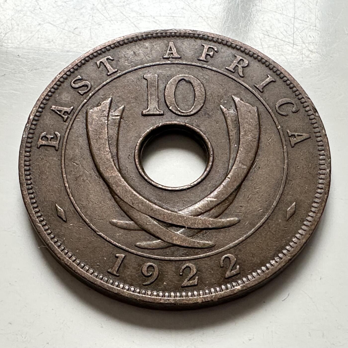 🌹外币初藏🌹🐯2025年第144场  每周二四六晚8️⃣点 接代拍 英属东非1922年十分