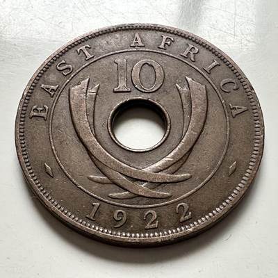 🌹外币初藏🌹🐯2025年第144场  每周二四六晚8️⃣点 接代拍 - 英属东非1922年十分