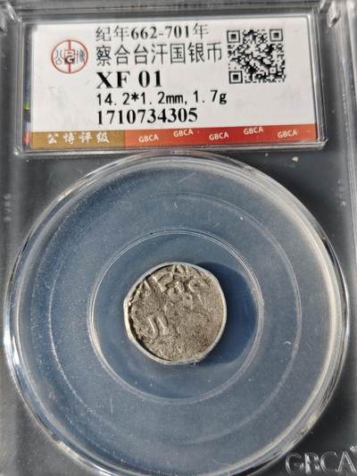 98期回流戒指饰品杂件纪念章丝路钱币专场 - 察合台汗国银币