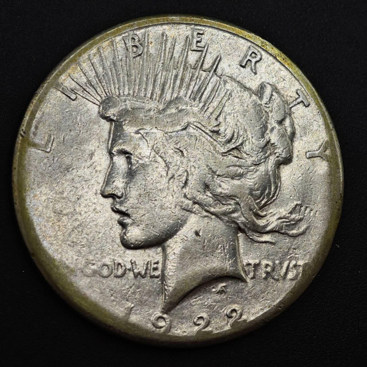 【淘币小摊】实时拍第八百三十六拍   银币套币场   满百包邮可预留二周 每周一统一发货   美国1922年和平银币重26.7克900银银价365