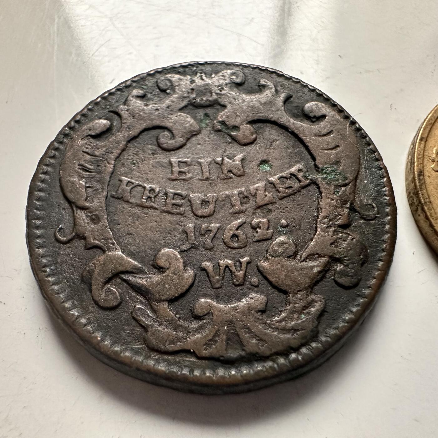 🌹外币初藏🌹🐯2025年第144场  每周二四六晚8️⃣点 接代拍 萨克森1762年1克洛泽铜币 奥古斯特三世 萨克森和波兰共主 维也纳铸币厂W标