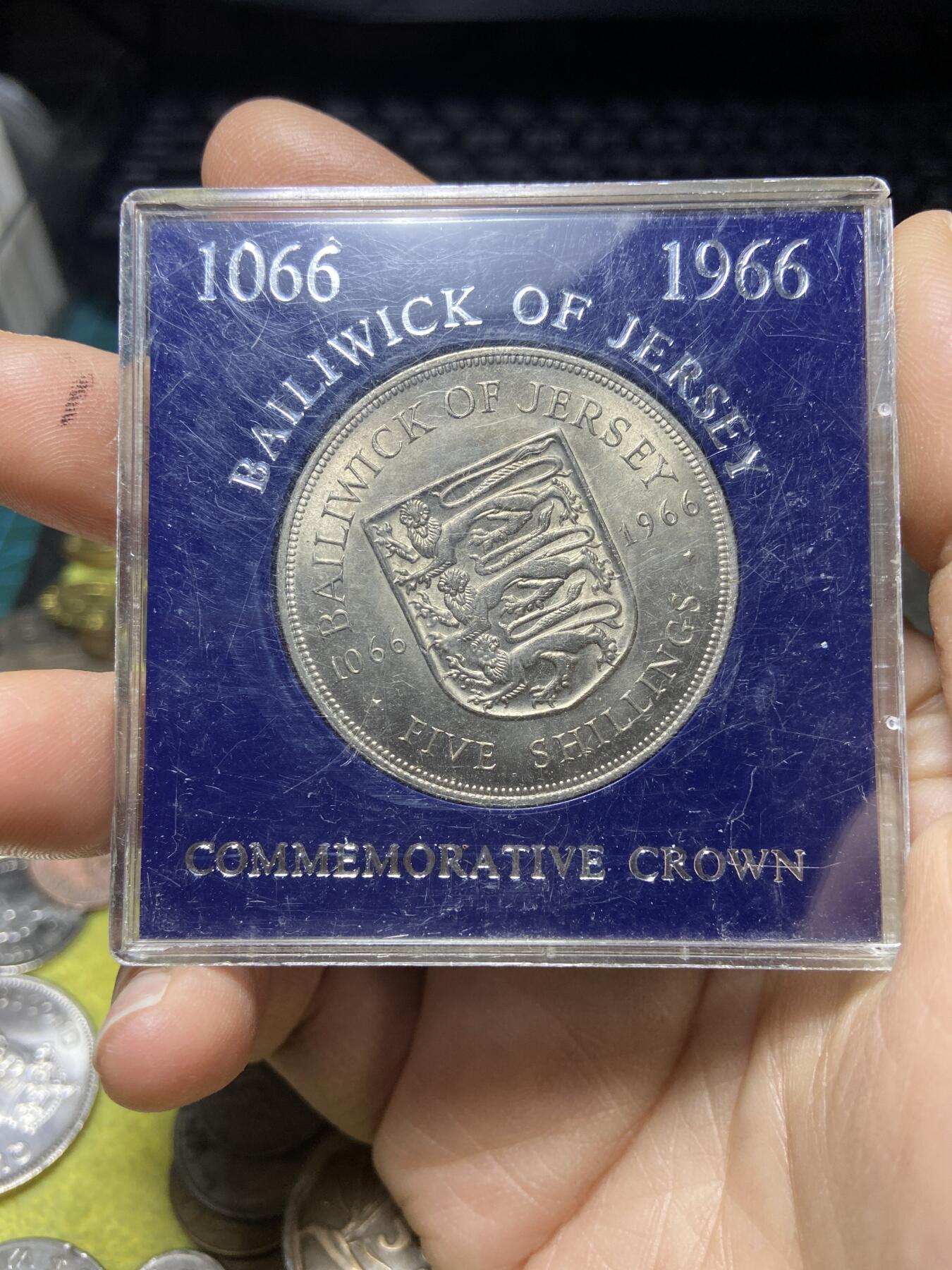 2025年第一百四十五场(总第一百七十一场）高品质英国一线回流散币年末特拍场第二场(免佣金) 英属泽西岛🇯🇪1966年5先令(诺曼征服900周年纪念币)