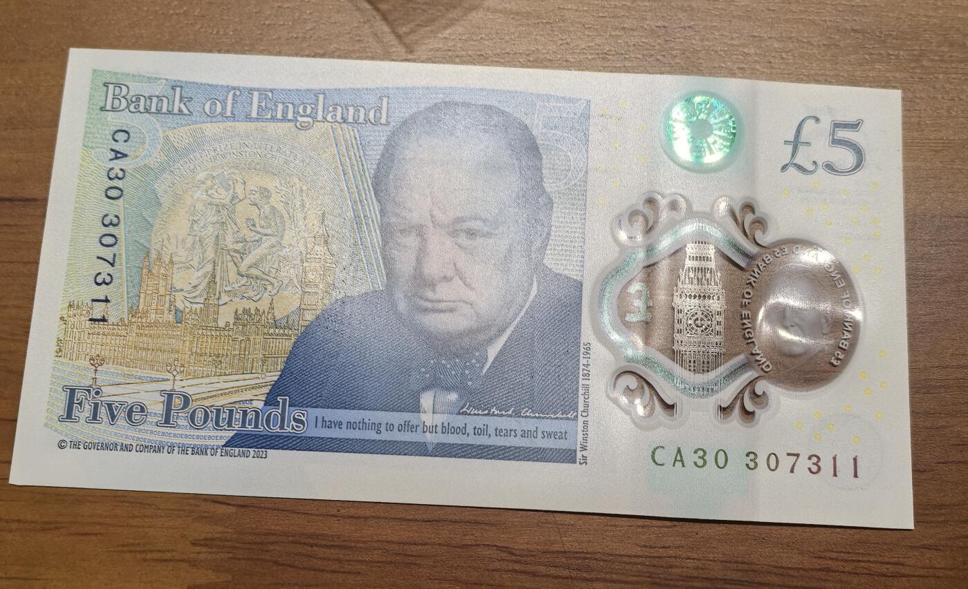 南宋泉阁俄币 外币 国币 专场第二十期 【送拍无额外佣金】 5英镑纸币 新版查尔斯王子 在英国都少见 全新未流通