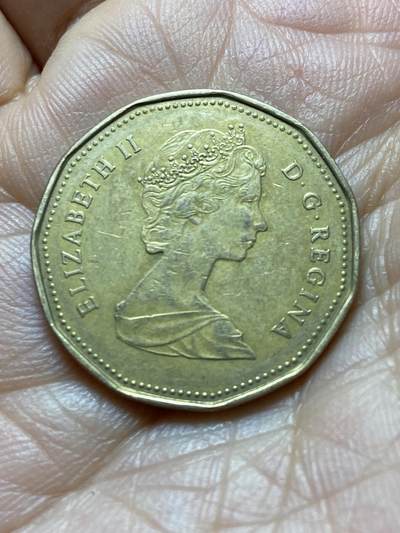 2025年第一百四十二场(总第一百六十八场）高品质英国一线回流散币年末特拍场第二场(免佣金) 加拿大🇨🇦1989年1元(伊丽莎白二世中年花冠，浅浮雕版)