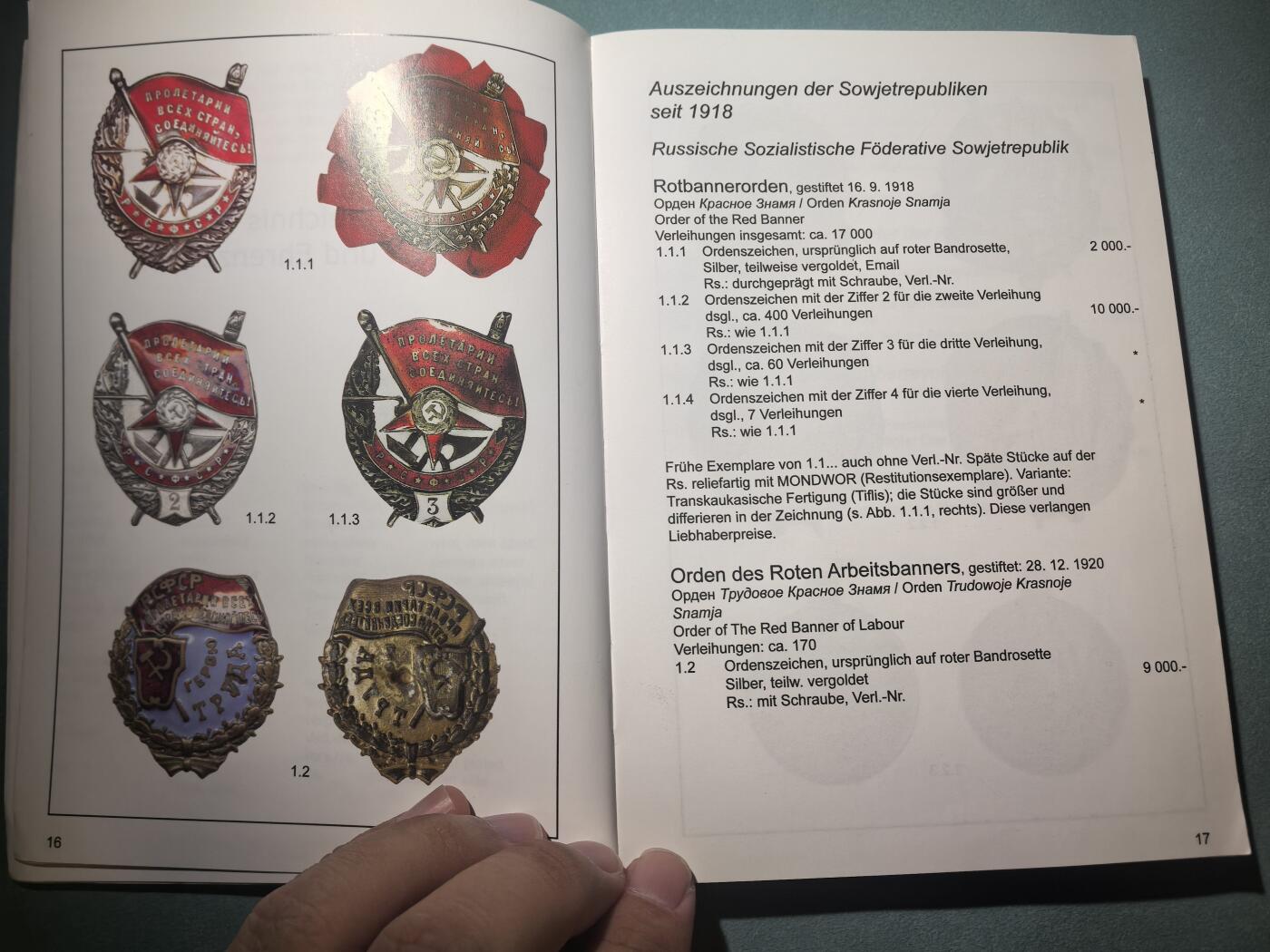 盛世勋华——号角文化勋章邮票专场拍卖第295期 苏联勋章奖章证章和蒙古勋章奖章 德英俄文三语版 彩图目录 252页