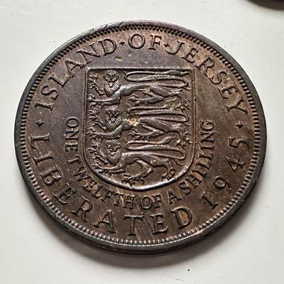 🌹外币初藏🌹🐯2025年第144场  每周二四六晚8️⃣点 接代拍 - 泽西岛1945年1/12先令 b