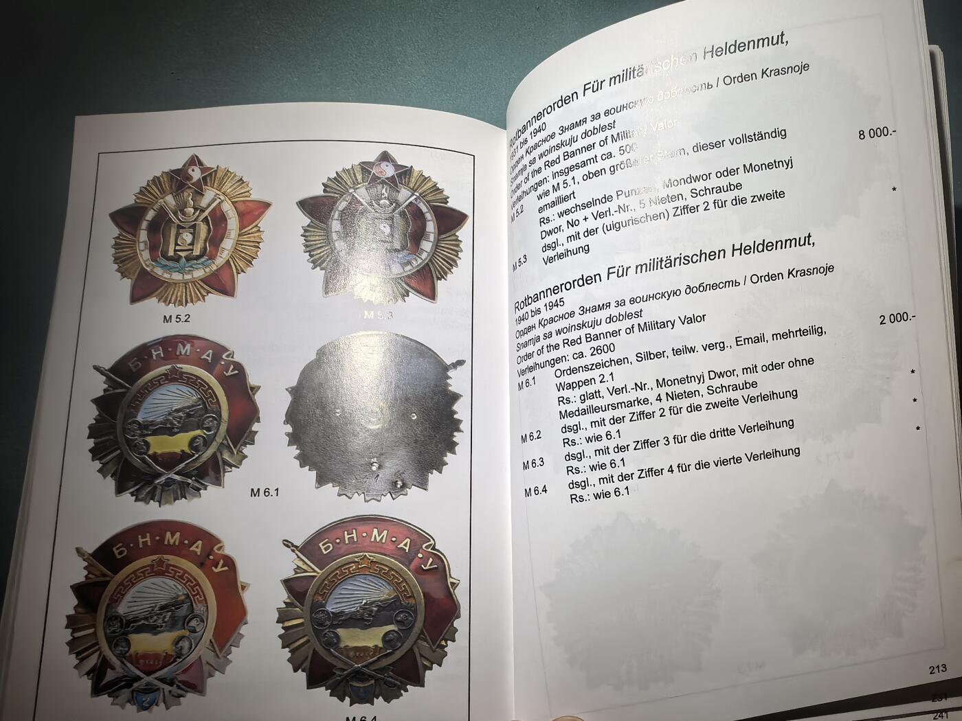 盛世勋华——号角文化勋章邮票专场拍卖第295期 苏联勋章奖章证章和蒙古勋章奖章 德英俄文三语版 彩图目录 252页