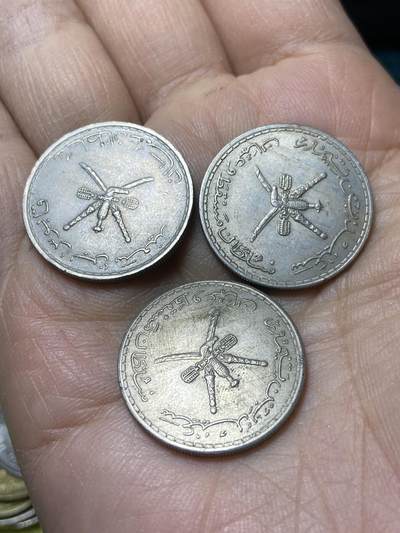 2025年第一百四十五场(总第一百七十一场）高品质英国一线回流散币年末特拍场第二场(免佣金) - 少见–马斯喀特阿曼1970年50派沙2枚+阿曼🇴🇲1989年50派沙