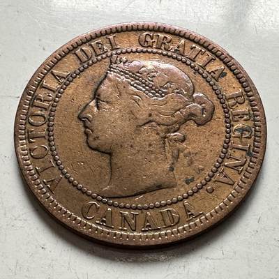 🌹外币初藏🌹🐯2025年第144场  每周二四六晚8️⃣点 接代拍 - 加拿大1886年一分