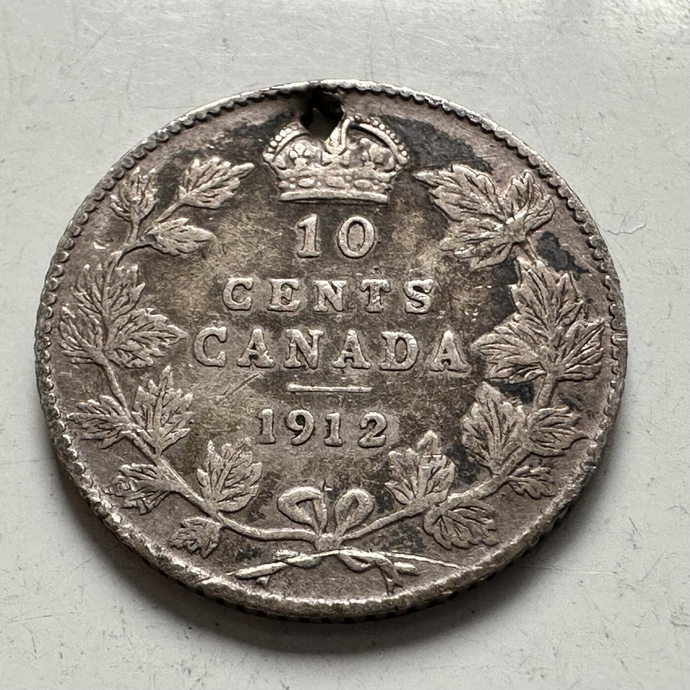 🌹外币初藏🌹🐯2025年第144场  每周二四六晚8️⃣点 接代拍 加拿大1912年10分银币