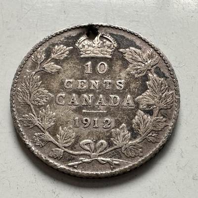 🌹外币初藏🌹🐯2025年第144场  每周二四六晚8️⃣点 接代拍 - 加拿大1912年10分银币