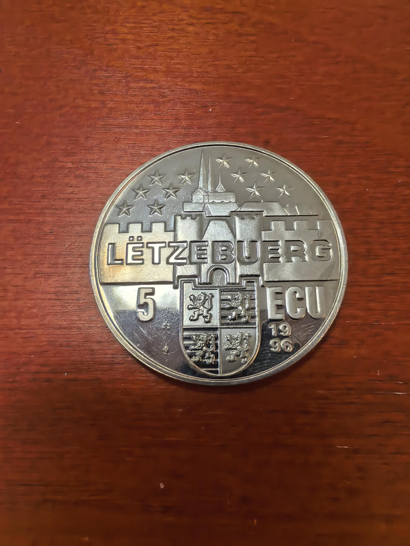 长老汇蛇年精选第八十六场拍卖 珍稀币！1996卢森堡夏洛特女大公5埃居铜镍币