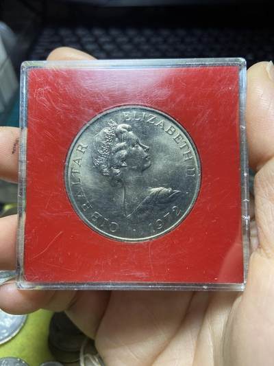 2025年第一百四十二场(总第一百六十八场）高品质英国一线回流散币年末特拍场第二场(免佣金) 英属直布罗陀🇬🇮1972年25新便士(伊丽莎白二世和菲利普亲王25周年银婚纪念币)