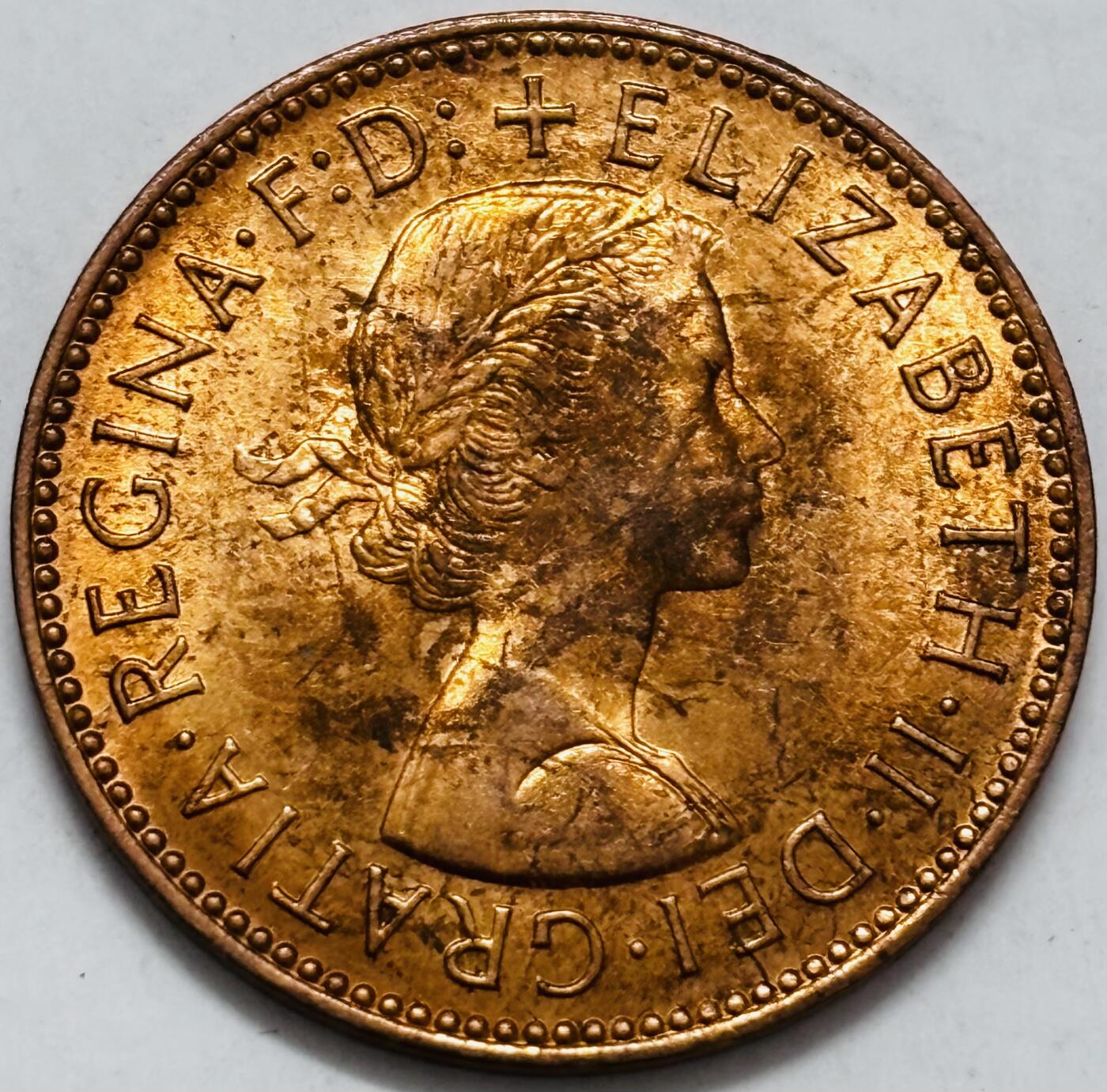 文馨钱币收藏第 286 场，圣诞节专场【 长期接收代拍品低至 0 佣金】 全新未流通 1967 年英国海盗船 1/2 便士铜币